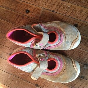 Plae Emme gold shimmer suede 11.5 Mary Jane shoes